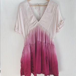 Free People Pink Tiered Dress